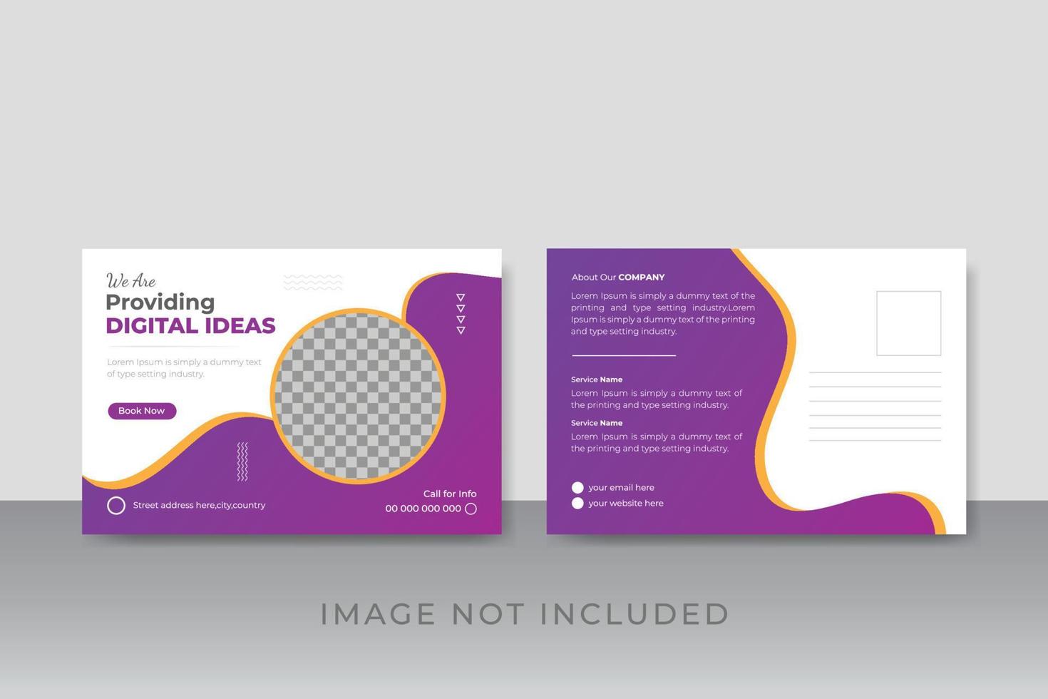professionell företags- företag vykort design vektor