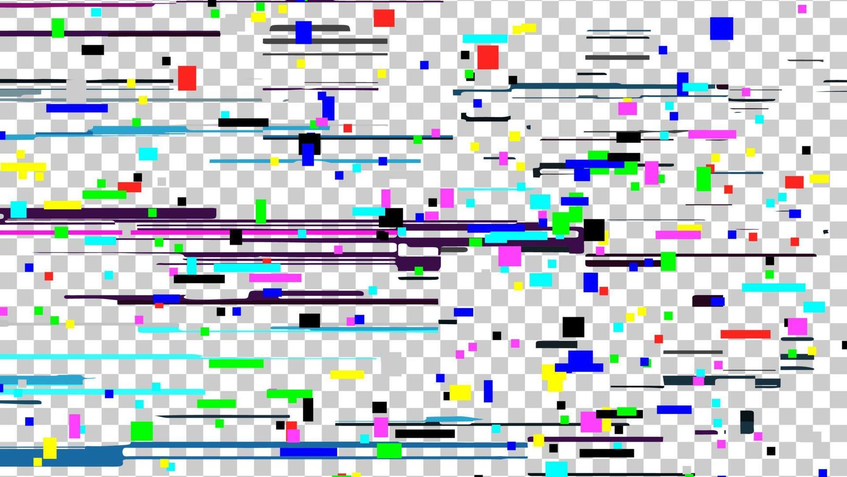 Glitch-Rauschen-Texturvektor. defekte Übertragung. Einleitung und Ende des Fernsehprogramms. nachkommendes Netzwerk. Bildschirmdefekt Ausfall. isoliert auf transparenter hintergrundillustration. vektor