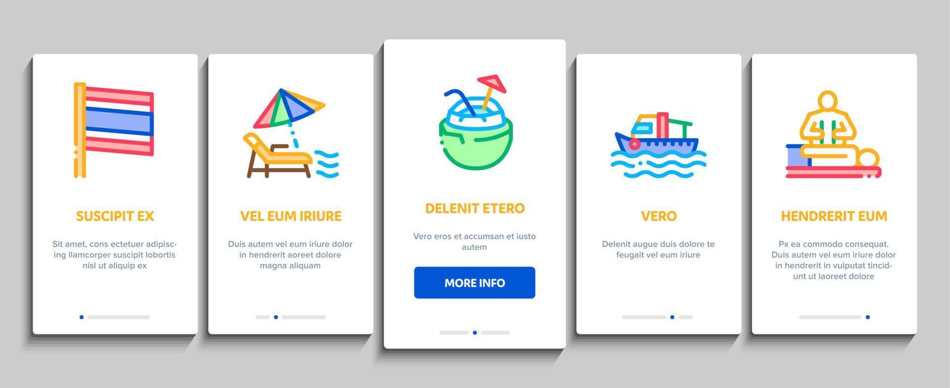 thailand nationale onboarding-elementikonen stellten vektor ein