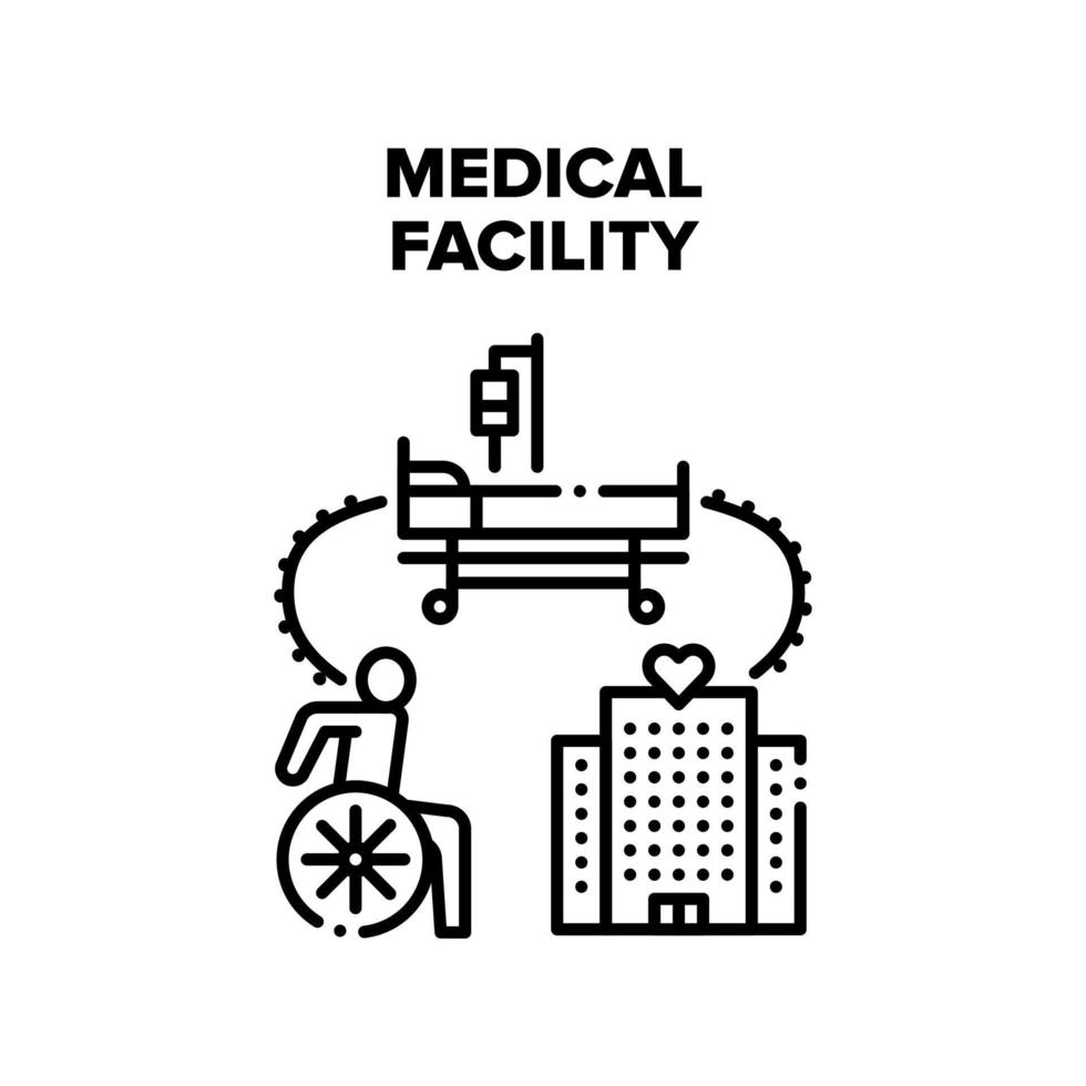 Farbillustration des Vektorkonzepts der medizinischen Einrichtung vektor