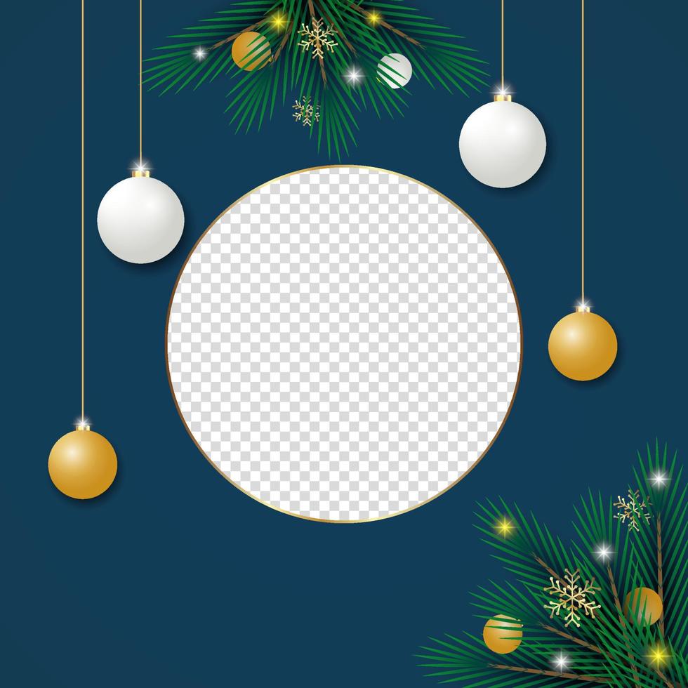 über weihnachtsfotorahmen grafik vektor