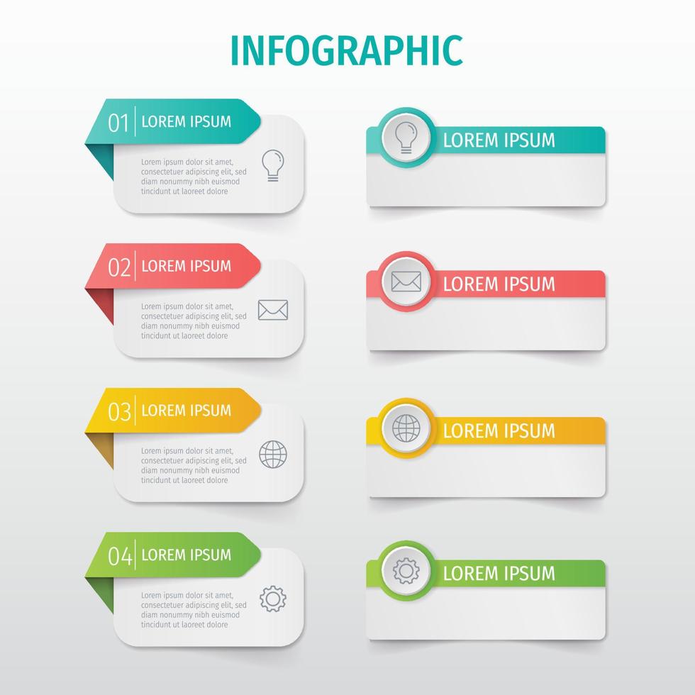 Infografik-Etikettenvorlage vektor