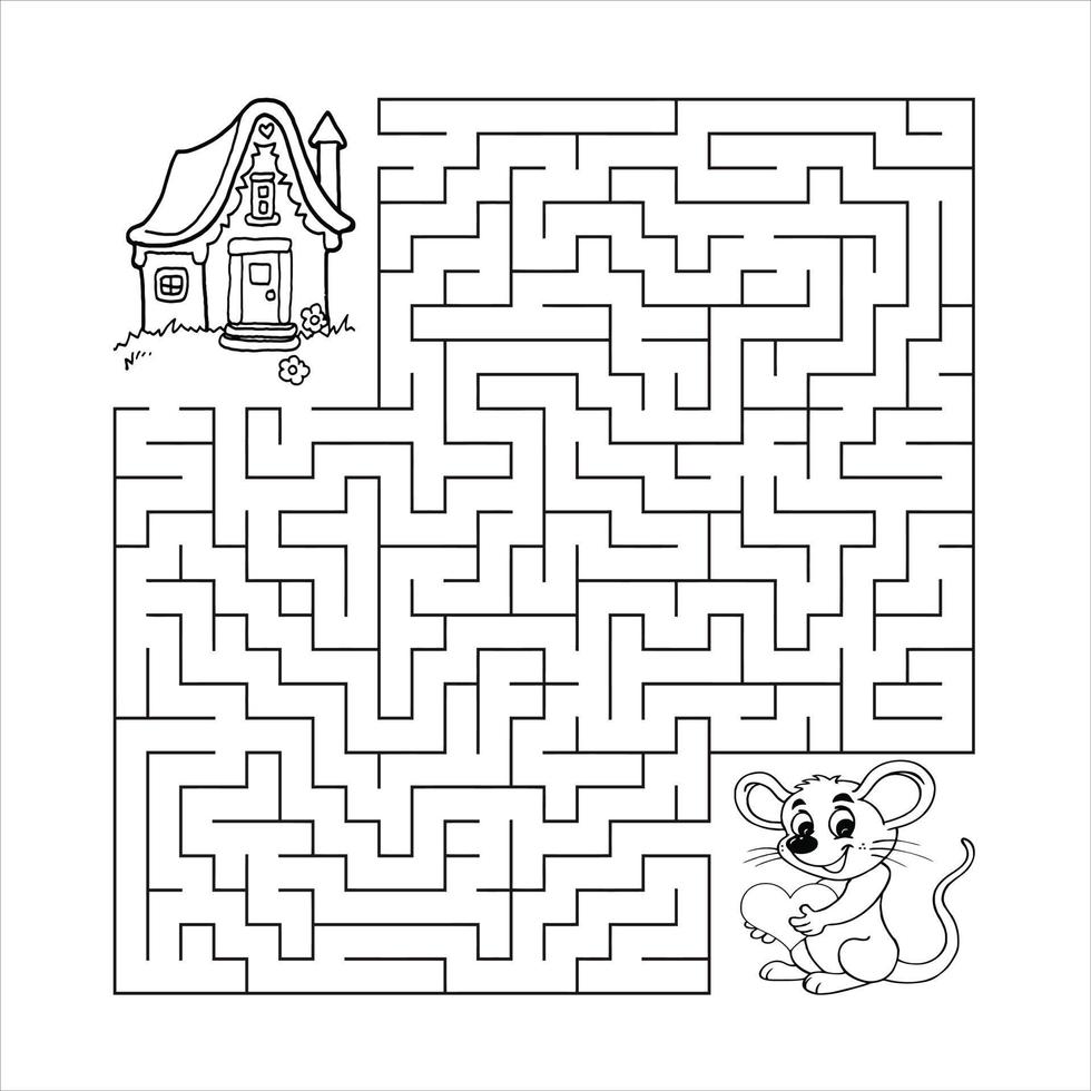 niedliches Cartoon-Labyrinth-Spiel. Labyrinth. lustiges Spiel für die Kindererziehung. Vektor-Illustration vektor