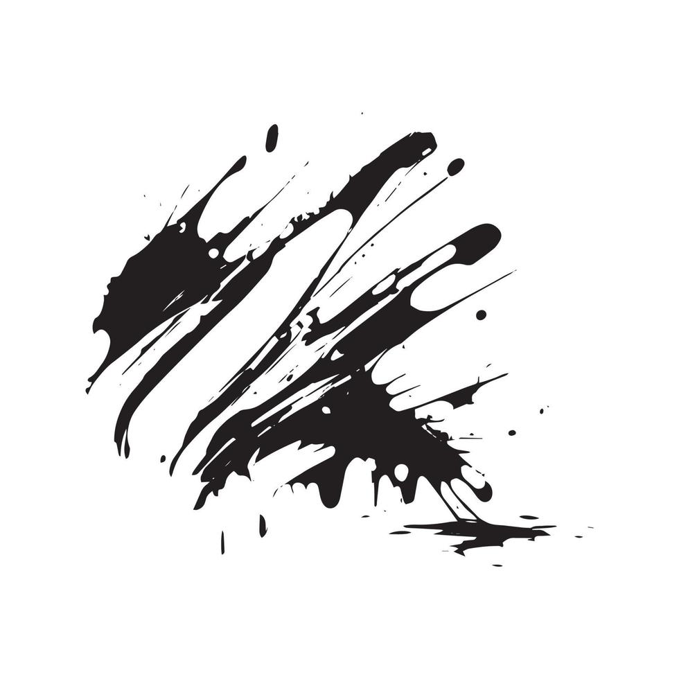 utstryk, blottar av svart måla på en vit bakgrund, mörk färger - vektor