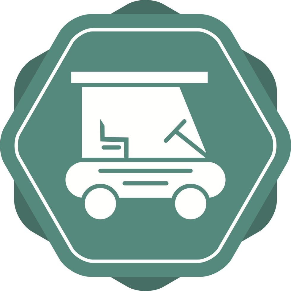 schönes Golfbuggy-Vektor-Glyphen-Symbol vektor