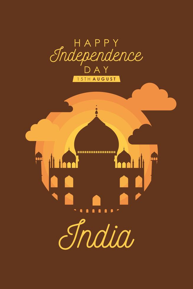 Happy India Independence Day Feier Poster vektor