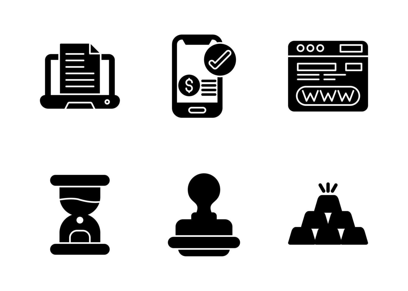 Banking-Vektor-Icon-Set vektor