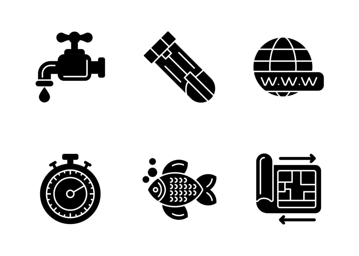 Segeln-Vektor-Icon-Set vektor