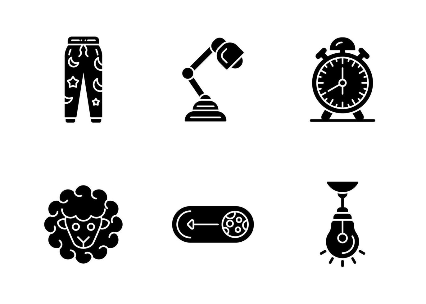 Zeit zum Schlafen Vektor Icon Set