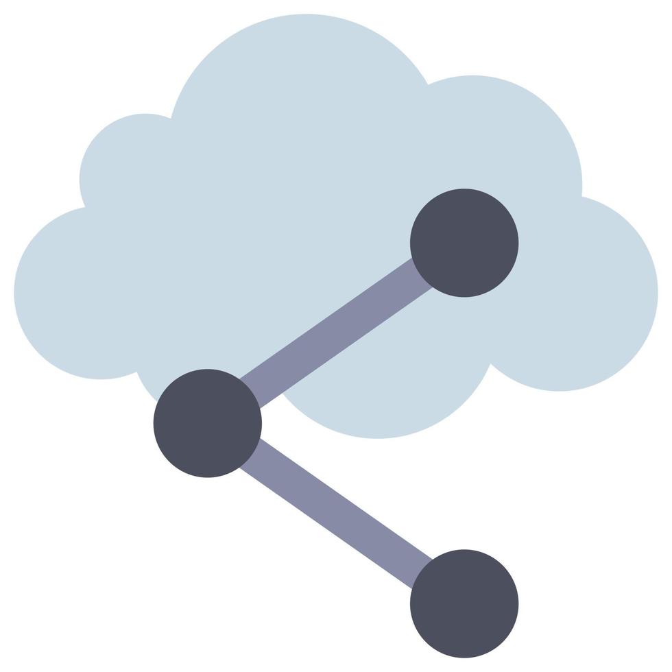 Cloud-Link - flaches Farbsymbol. vektor