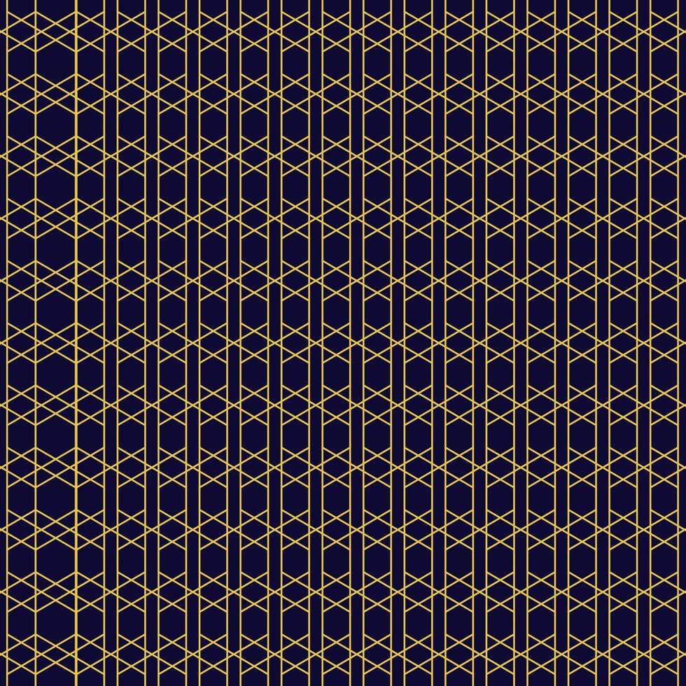 abstrakte geometrische Musterpolygonlinien, Rauten ein nahtloser Vektorhintergrund. Schwarz-Gold-Textur vektor