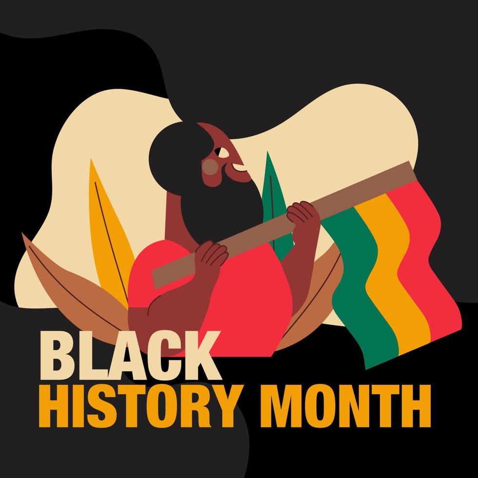 tecknad serie afrikansk kille med söder afrika flagga, svart historia månad, vektor