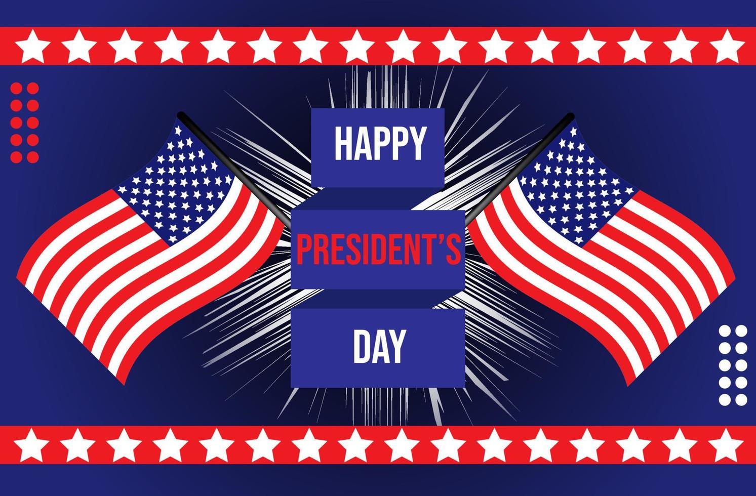 Happy President's Day Hintergrundbildvorlage vektor