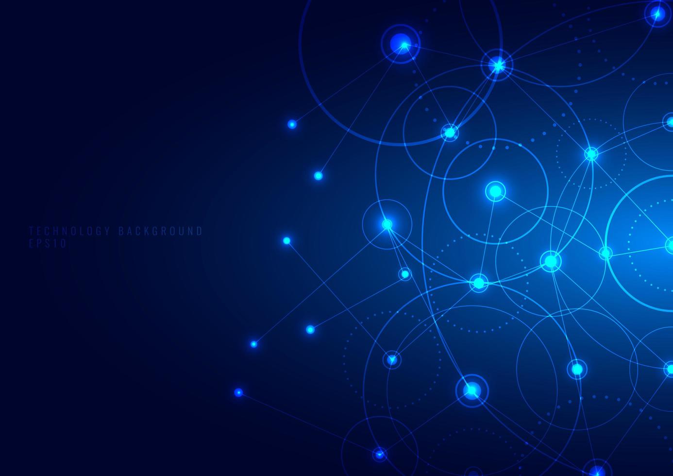 abstrakt teknologikommunikation med ansluten geometrisk cirkel vektor