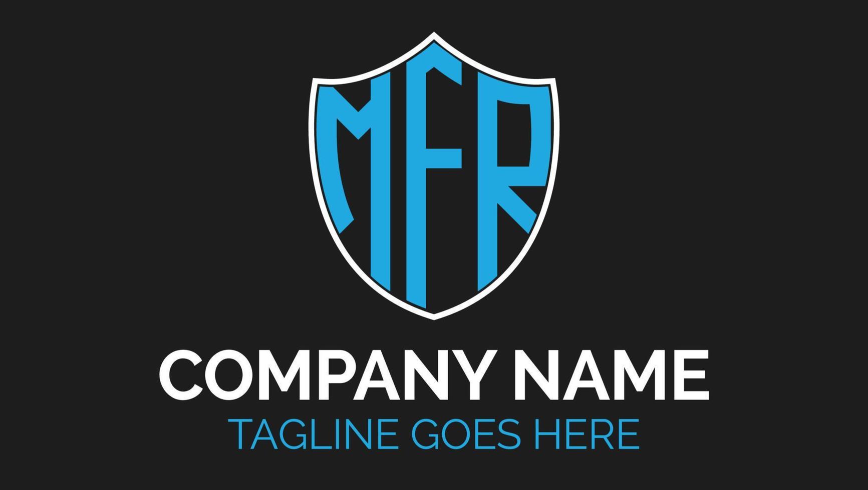 mfr namn initialer modern kreativ minimalistisk monogram logotyp design mall vektor