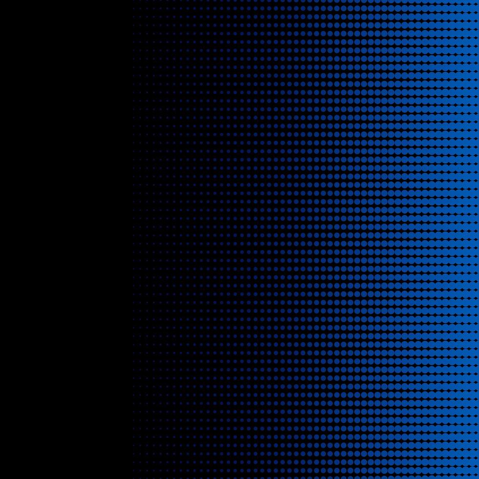 blaue Halbtonpunkte auf schwarzem Hintergrund und Textur. vektor