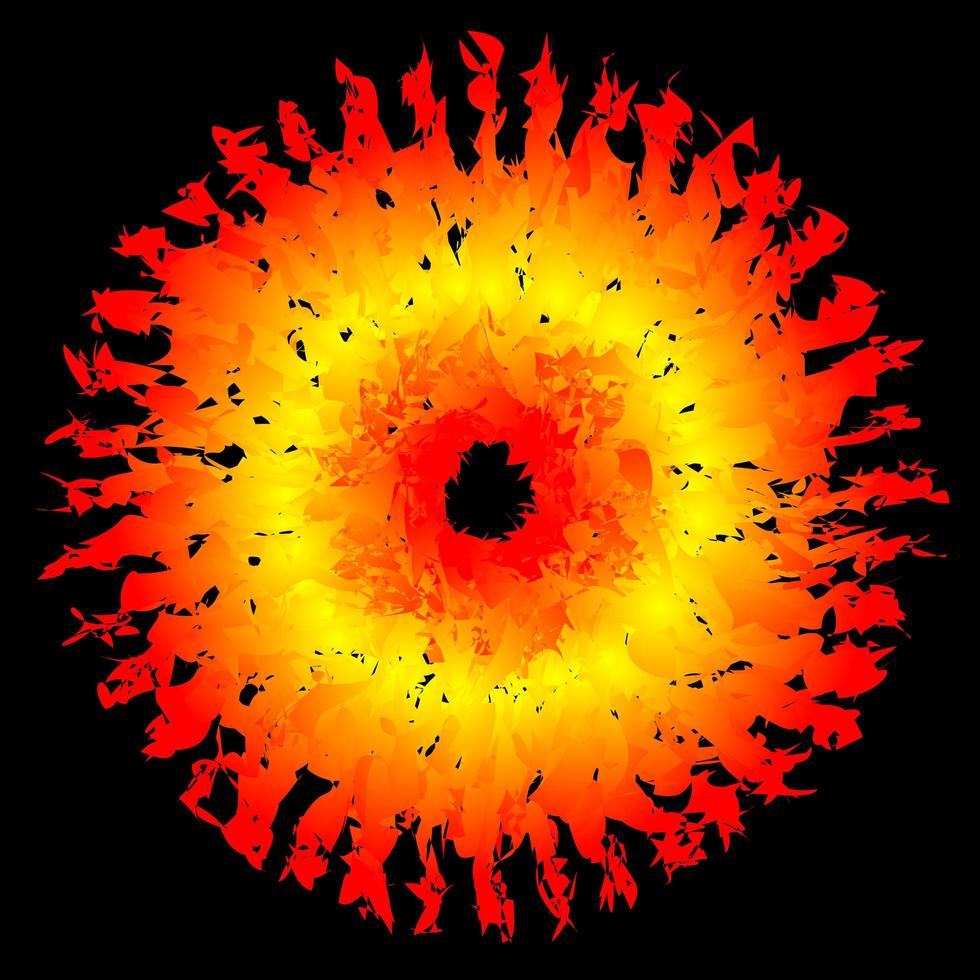 abstrakt röd spirograf på svart bakgrund vektor