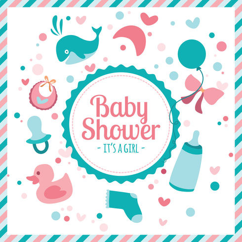 babyshower vektor illustration