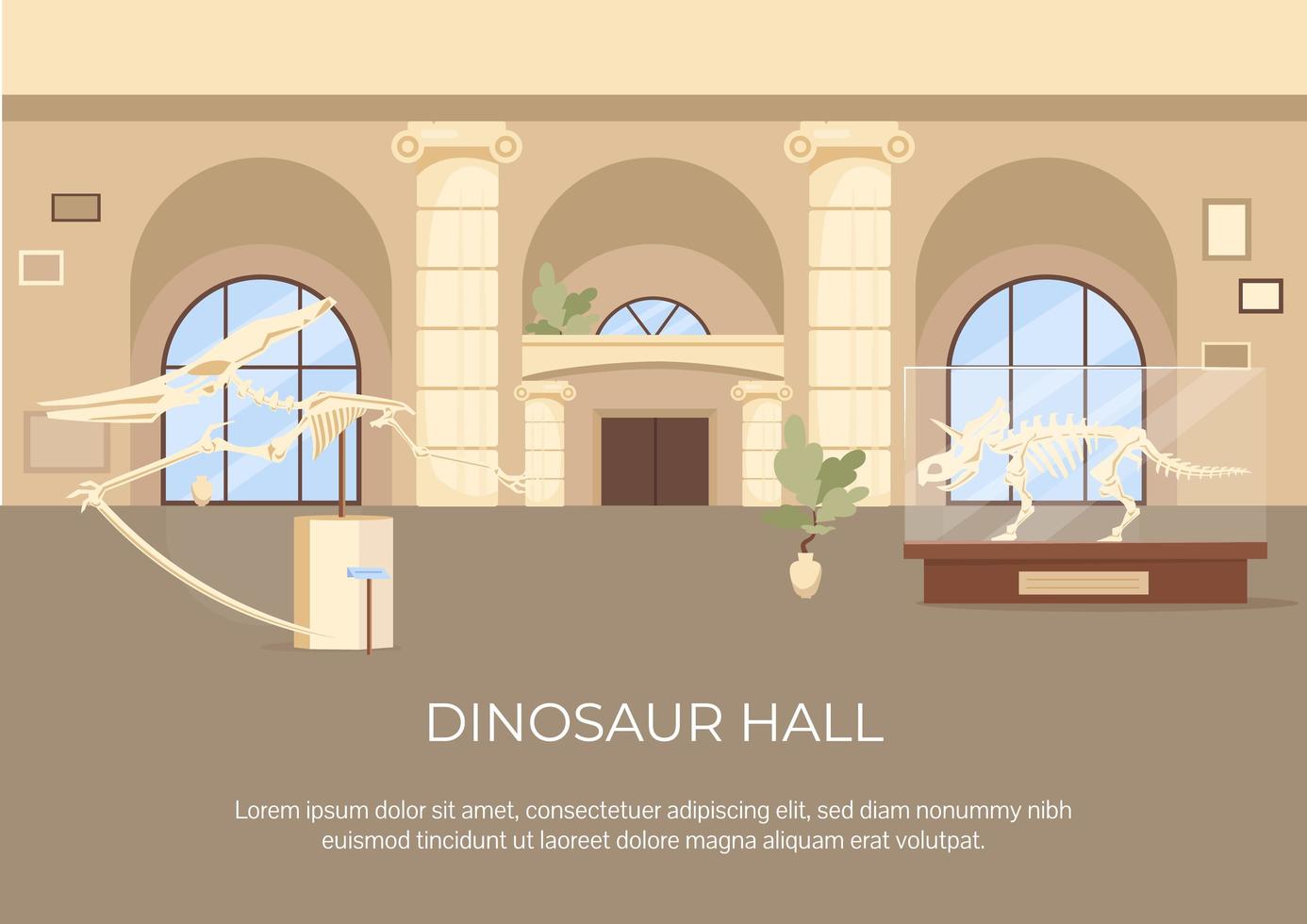 Dinosaurier Hall Poster vektor
