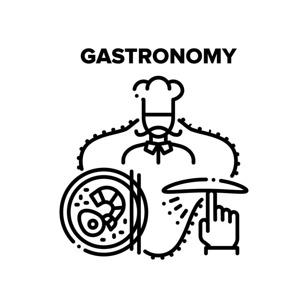 gastronomi mat vektor svart illustrationer