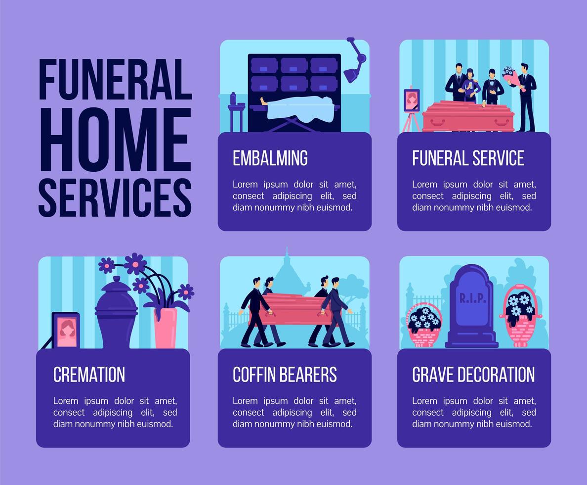 begravningstjänster vektor