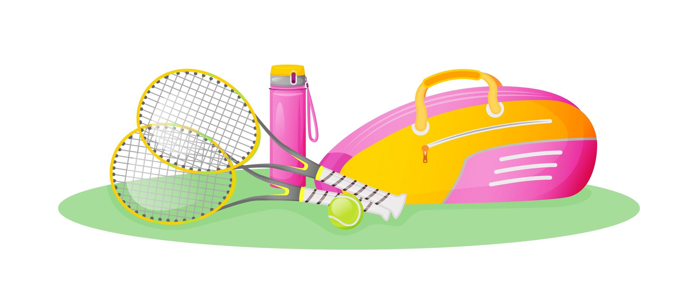 rosa Tennisausrüstung vektor