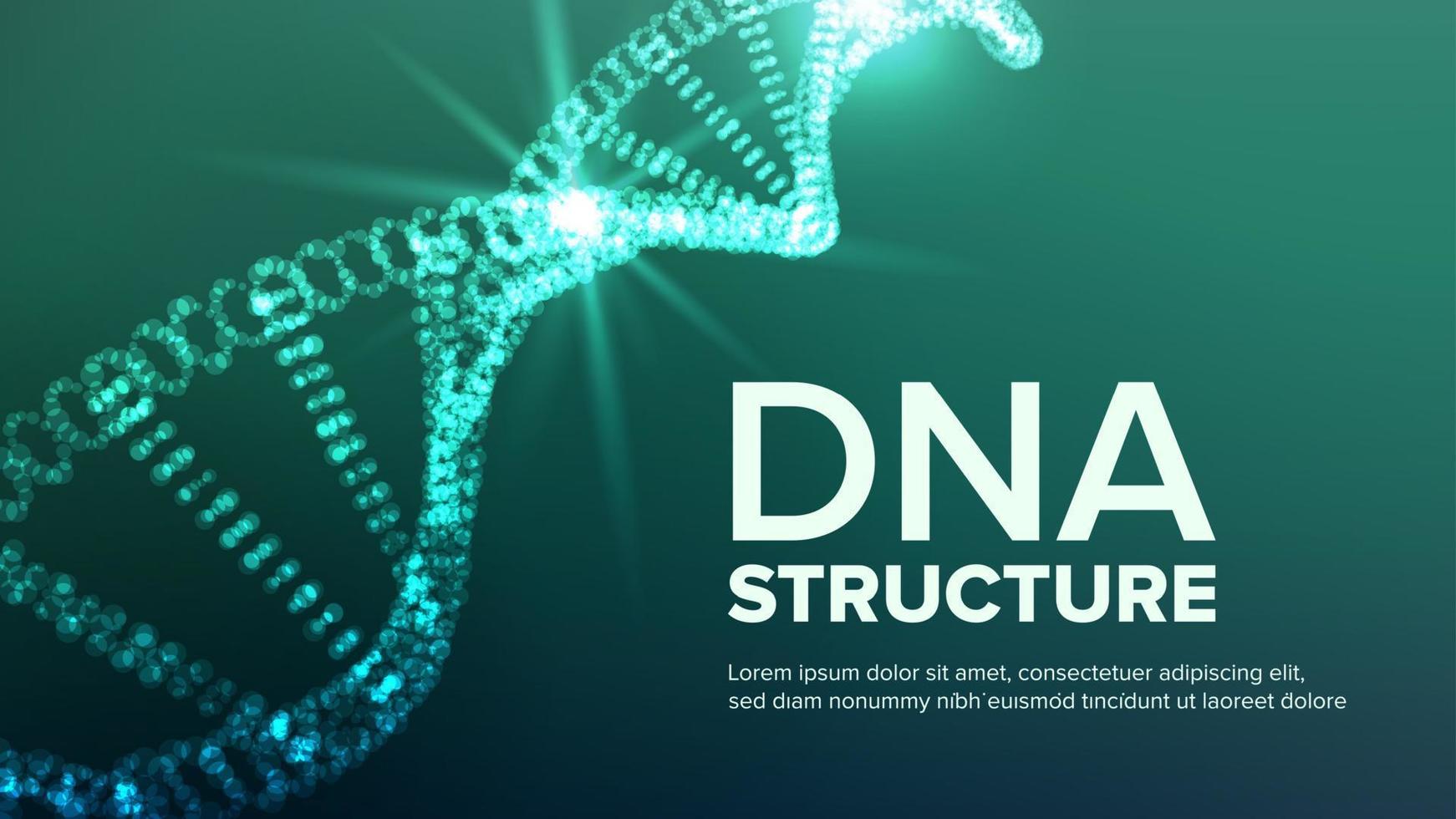 Vektor der DNA-Struktur. abstrakte Spirale. genetisches Molekül. futuristischer Code. Illustration