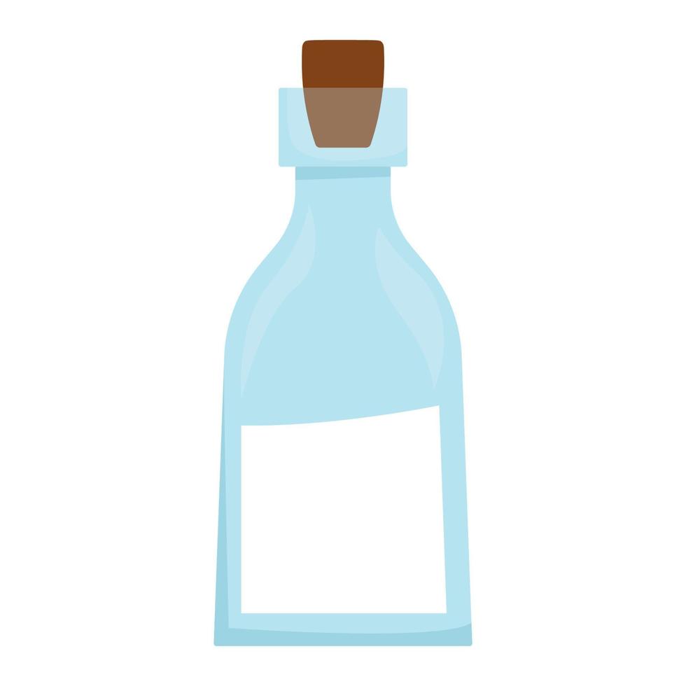 vektor glas flaska med mjölk isolerat på vit bakgrund. friska dryck ikon. mejeri produkt illustration. platt organisk bruka näring ClipArt.