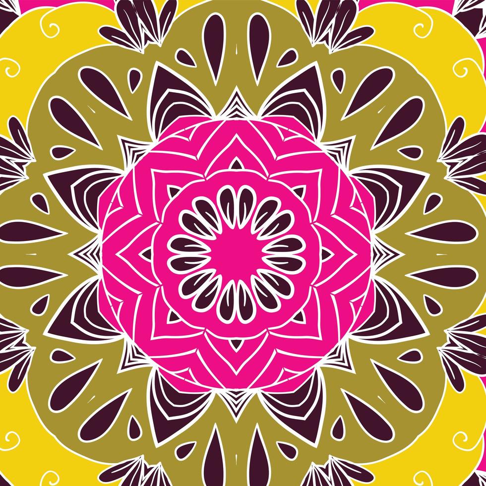 Blumenmandala Hintergrund. vektor