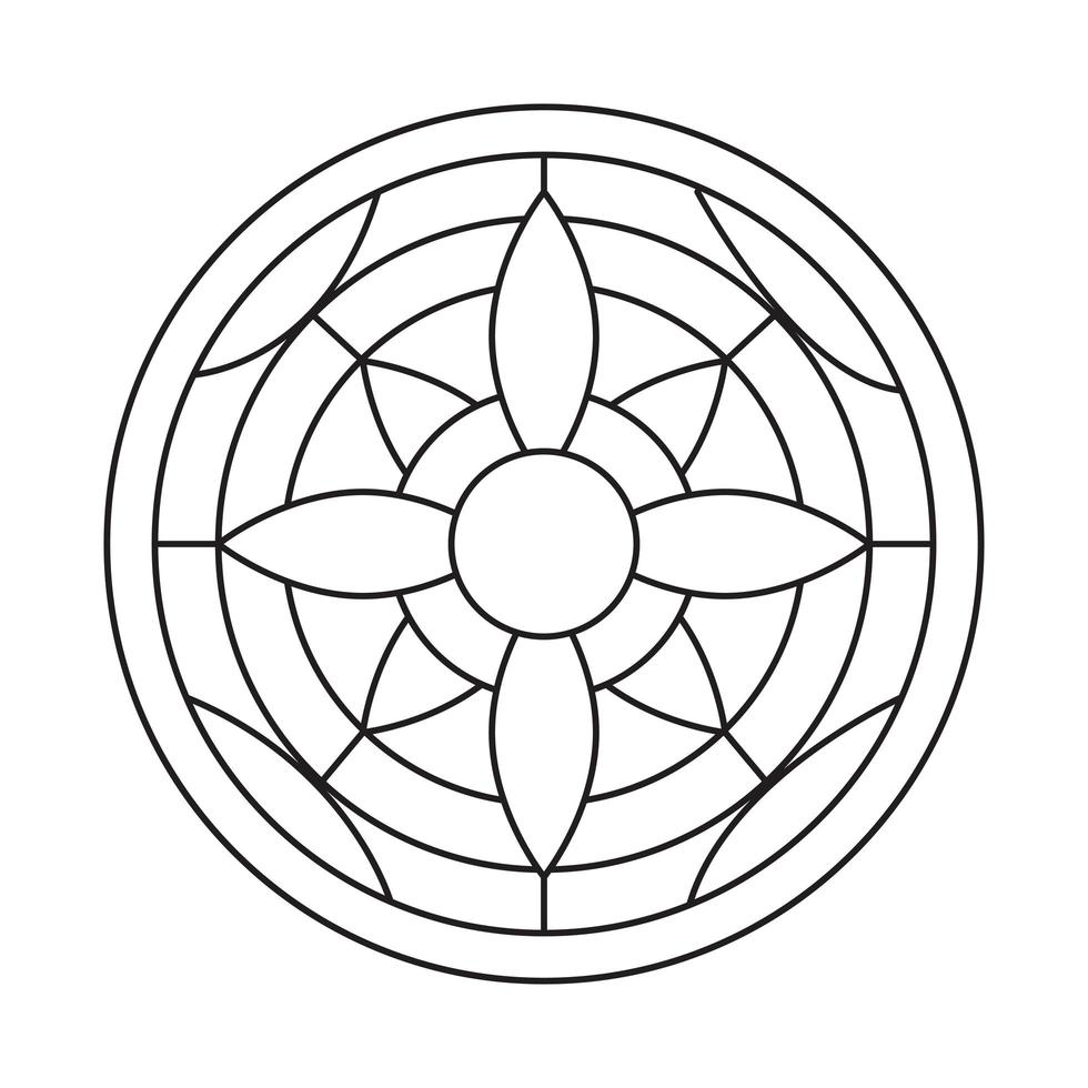 Zentangle Mandala für Malbuch vektor