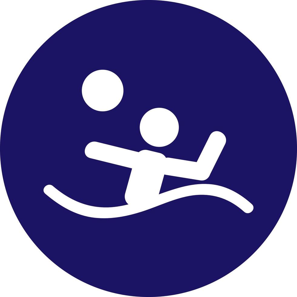 solides Symbol für Wasserballsport vektor