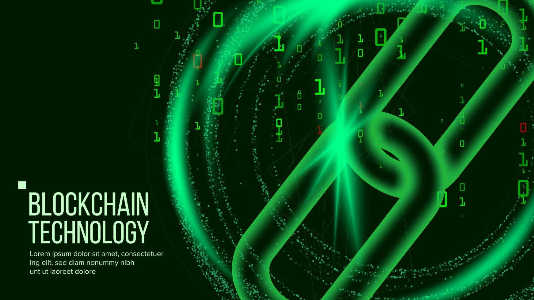 Blockchain-Vektor. Distributed-Ledger-Technologie. Netzwerk-Hintergrund-Illustration vektor