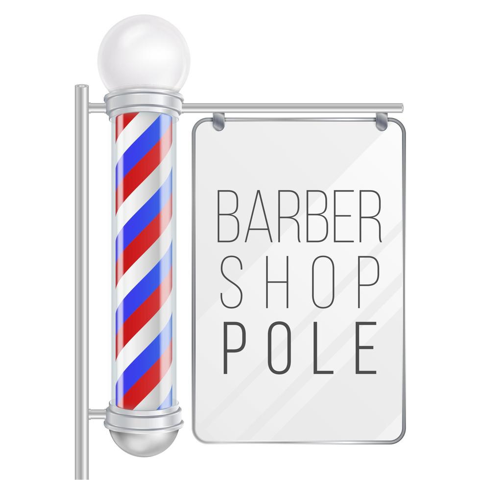 Barber Shop Pole Vektor. gut für Design, Branding, Werbung. Platz für Ihre Werbung. isoliert auf weißem hintergrund illustration vektor