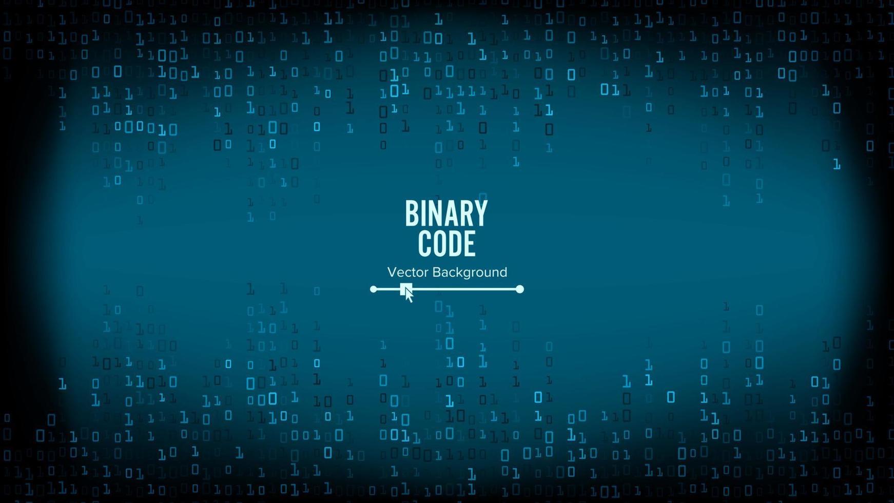 Binärcode-Hintergrundvektor. Algorithmus binär, Datencode, Entschlüsselung und Codierung, Zeilenmatrix vektor