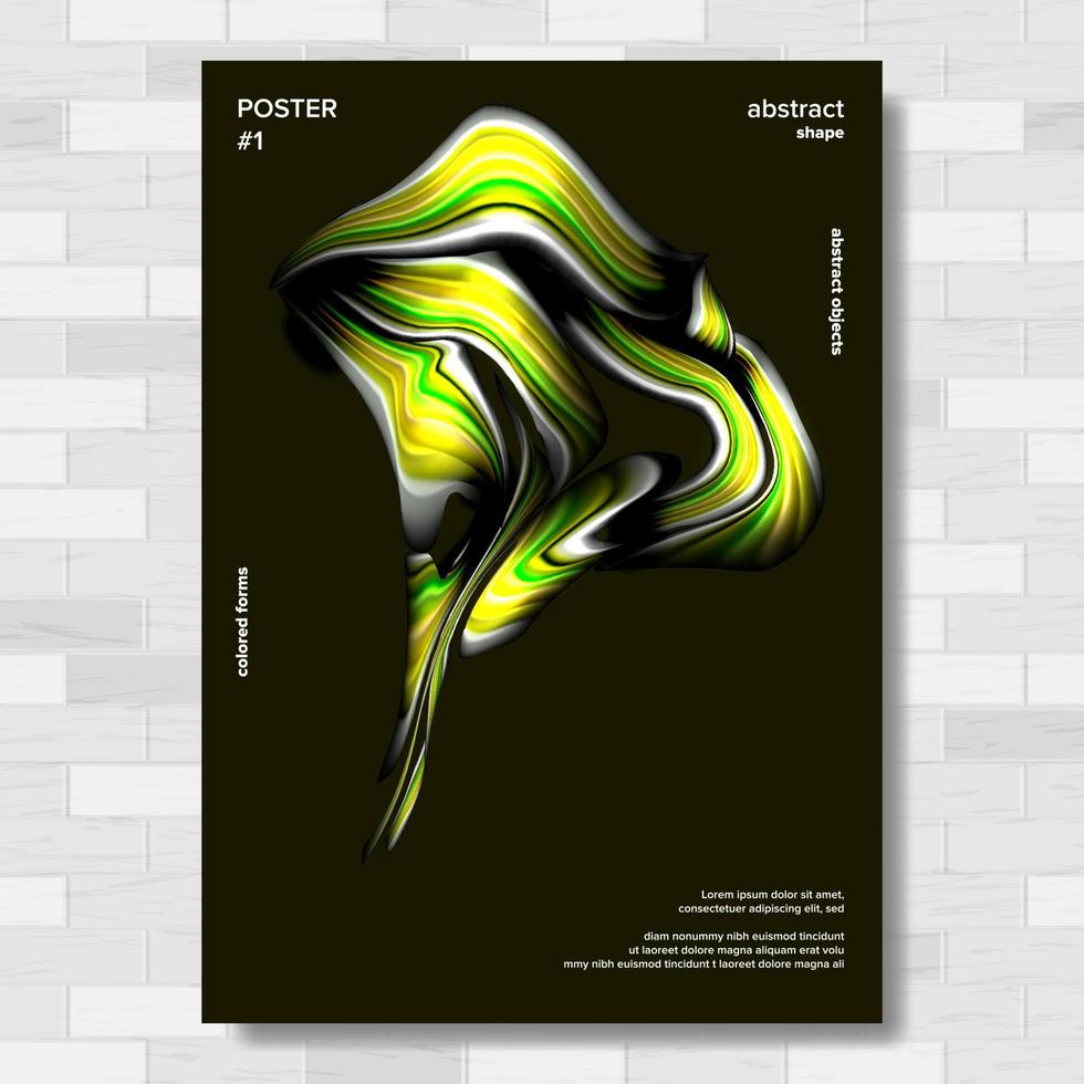 modern abstrakt omslag affisch vektor. färgrik Vinka rader. flygblad, omslag, broschyr. illustration vektor