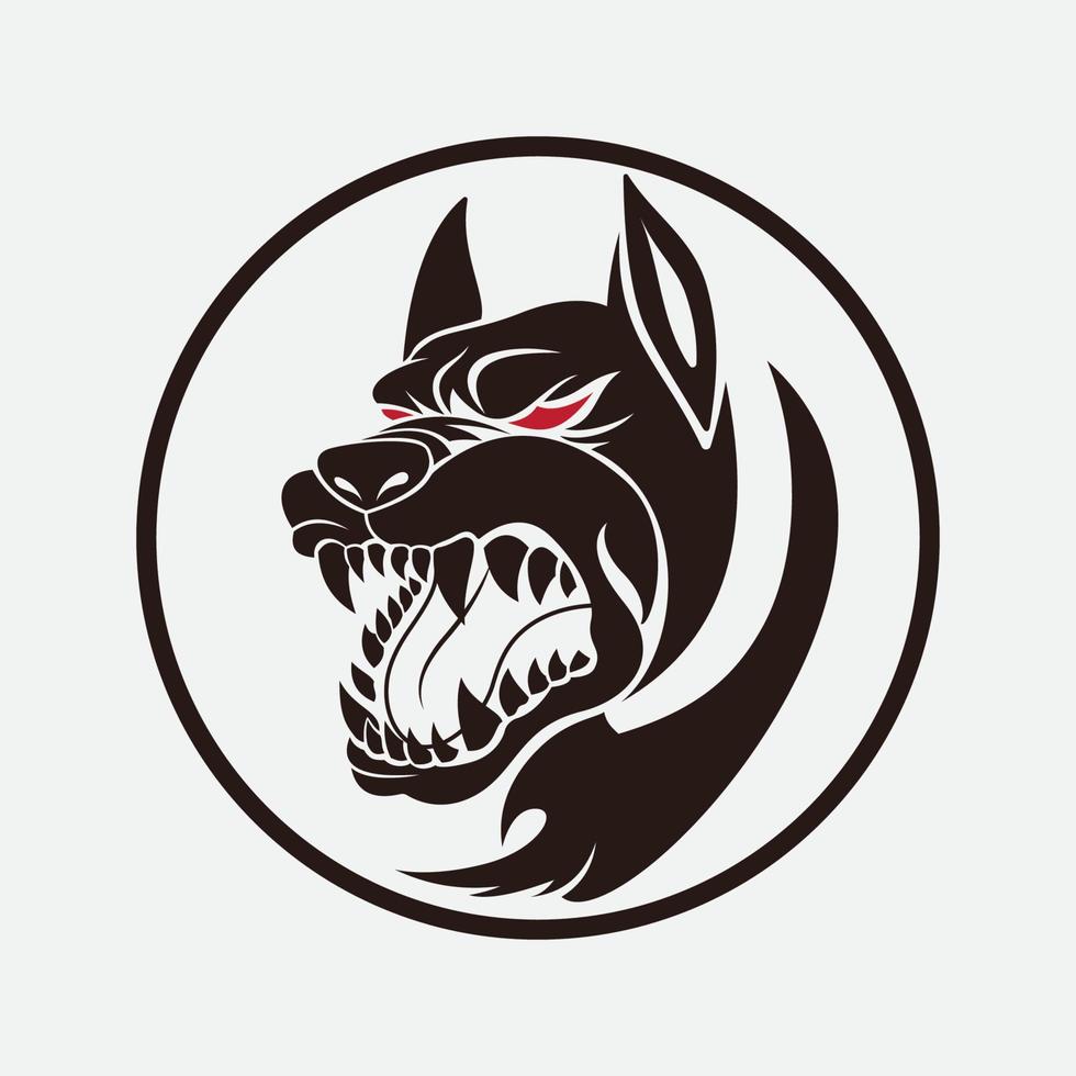 hund vektor illustration design ikon logotyp