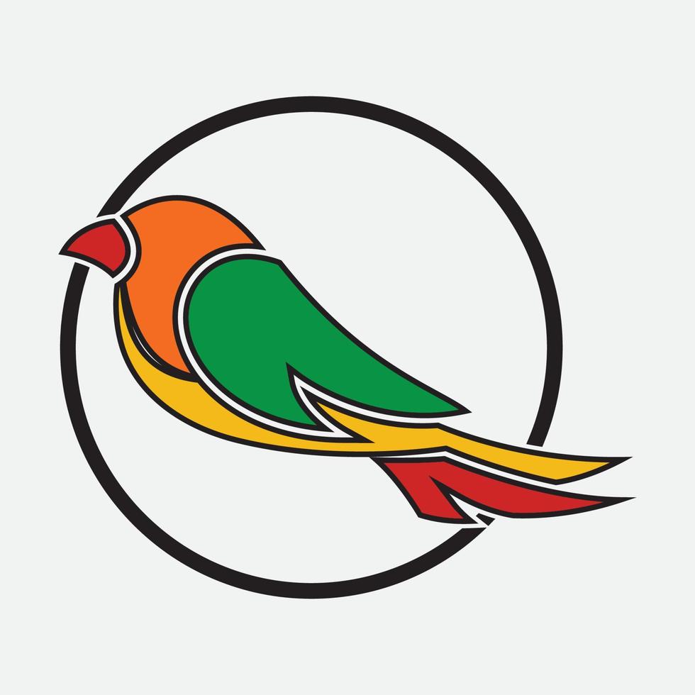 Vogel-Logo-Vektor-Illustrationen-Design-Symbol-Logo vektor