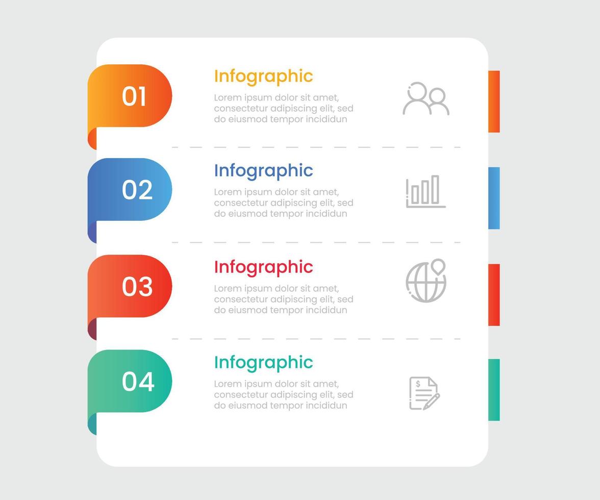 tidslinje steg företag infographic mall vektor