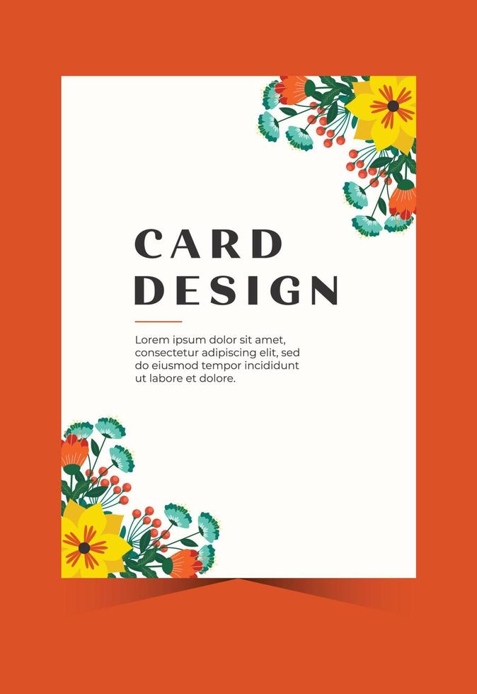 Einladungskarte zur Blumenhochzeit. florales Kartendesign. designkarte floral illustration. romantische Karte vektor