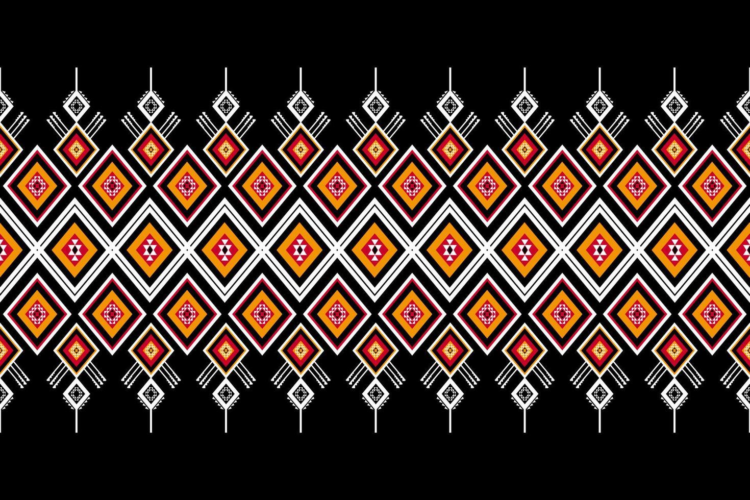 geometrisches ethnisches orientalisches nahtloses muster traditionelles design für hintergrund, teppich, tapete, kleidung, verpackung, batik, stoff, vektor, illustration, stickereistil. vektor