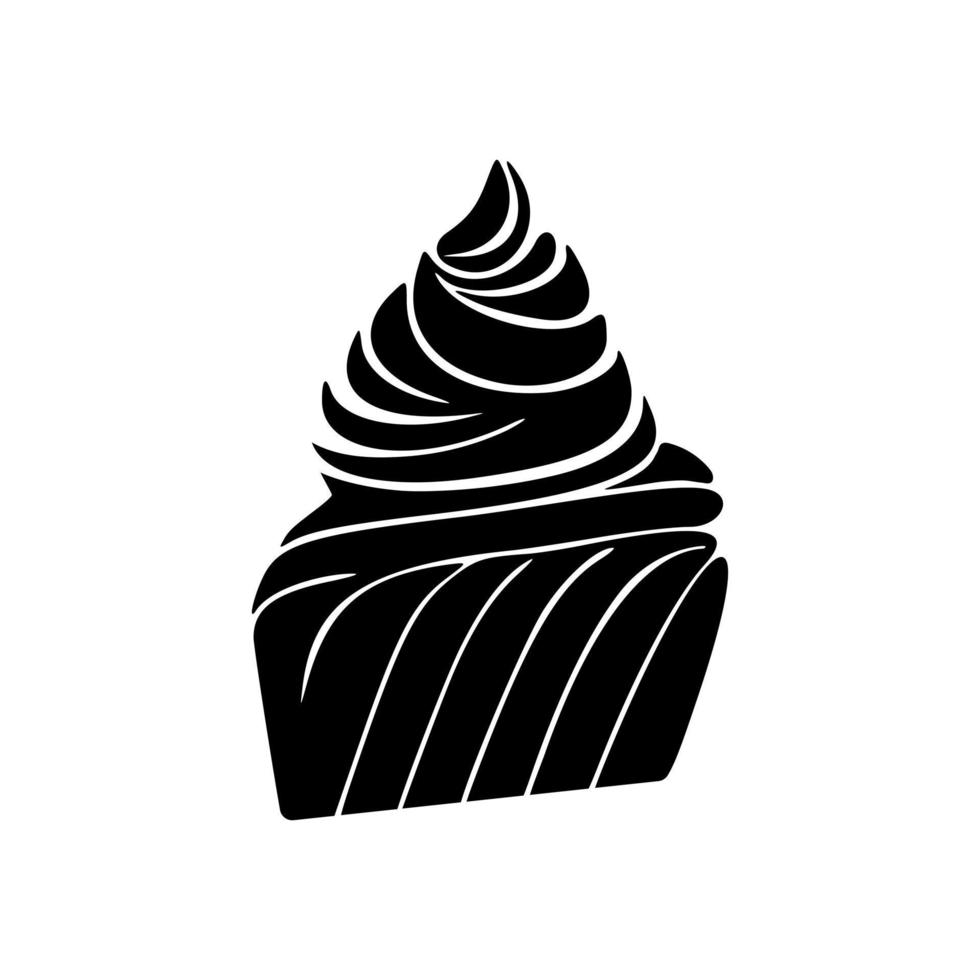 fint designad kaka logotyp. den är idealisk för några företag i de konfektyr eller konfektyr industri sådan som bagerier och bakverk butiker. vektor