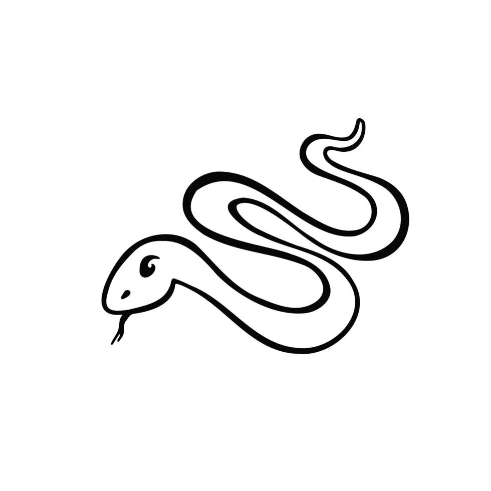 östra horoskop symbol av visdom orm linje och vektor