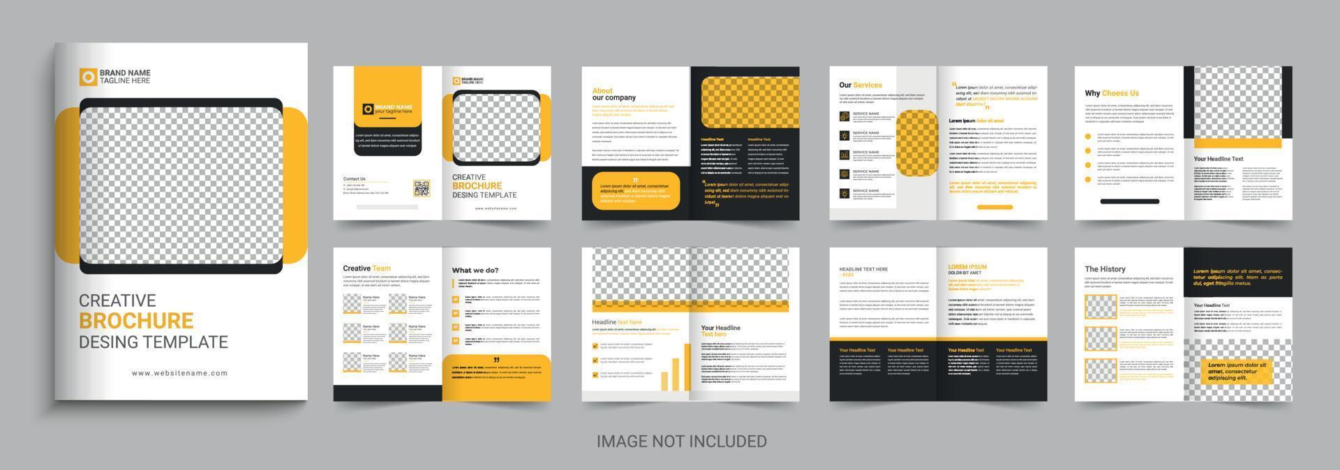 Corporate Business Firmenprofil Broschüre Vorlage Design-Set vektor