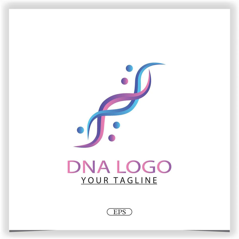 symbol für wissenschaftstechnologie, dna-logo premium elegantes vorlagendesign vektor eps 10