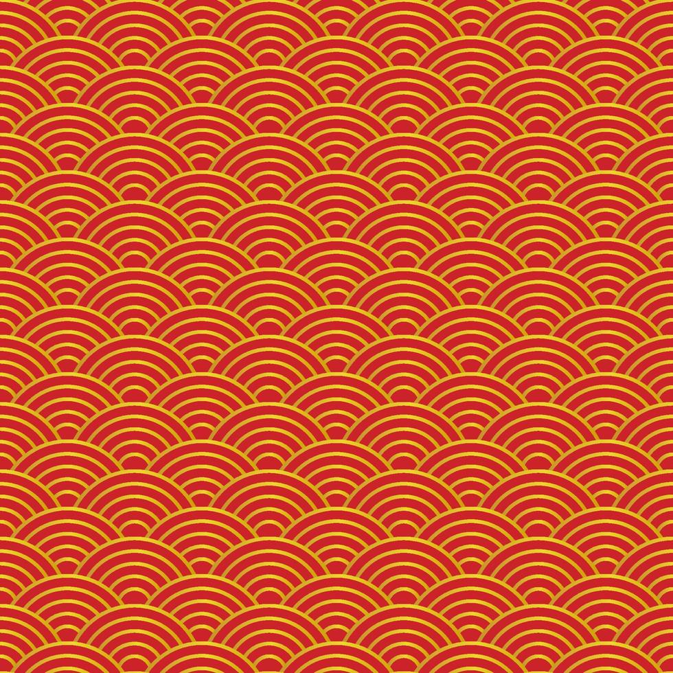 sömlös Vinka kinesisk mönster för ny år bakgrund i röd och gyllene Färg vektor illustrationer eps10