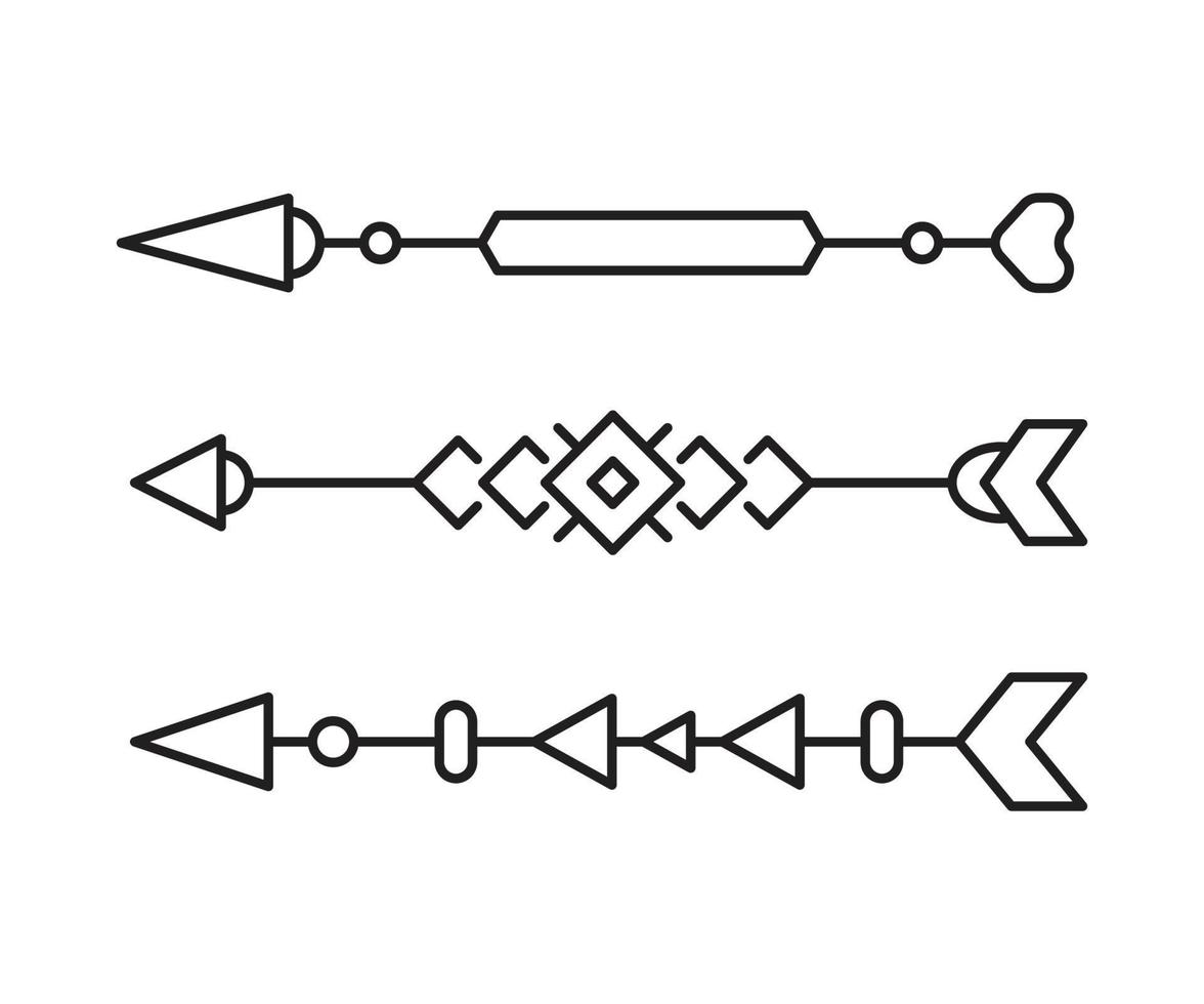 Pfeile Dekoration Strichzeichnungen Illustration vektor