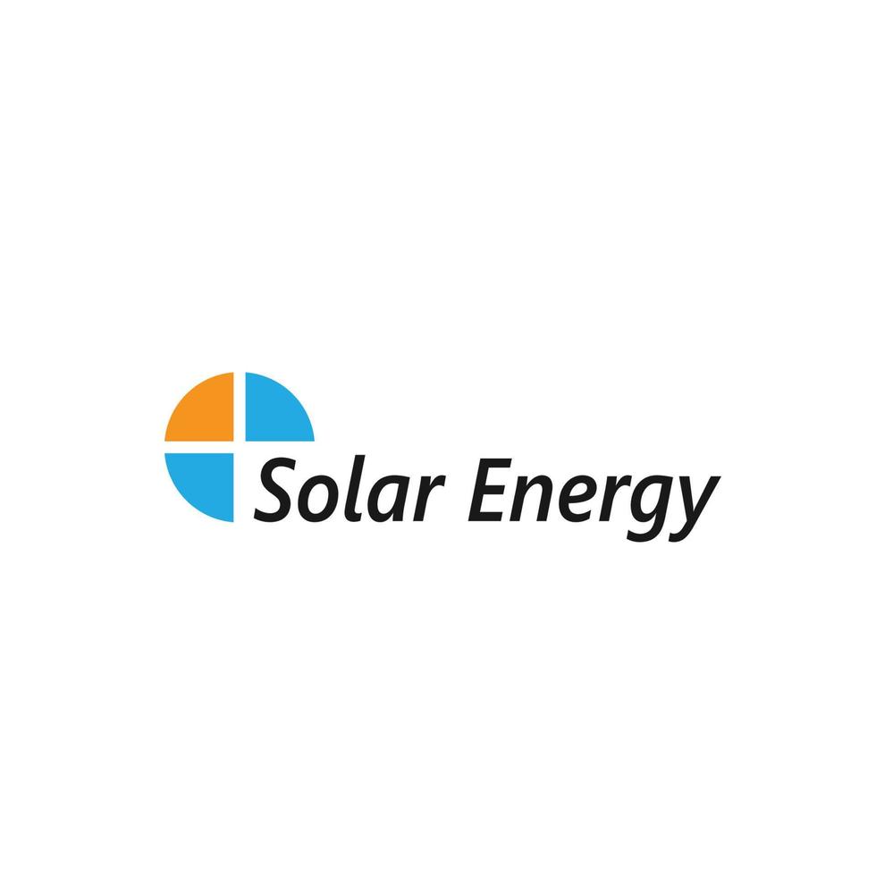 Logo-Design-Symbol für Solarsonnenenergie natürliche Technologie vektor