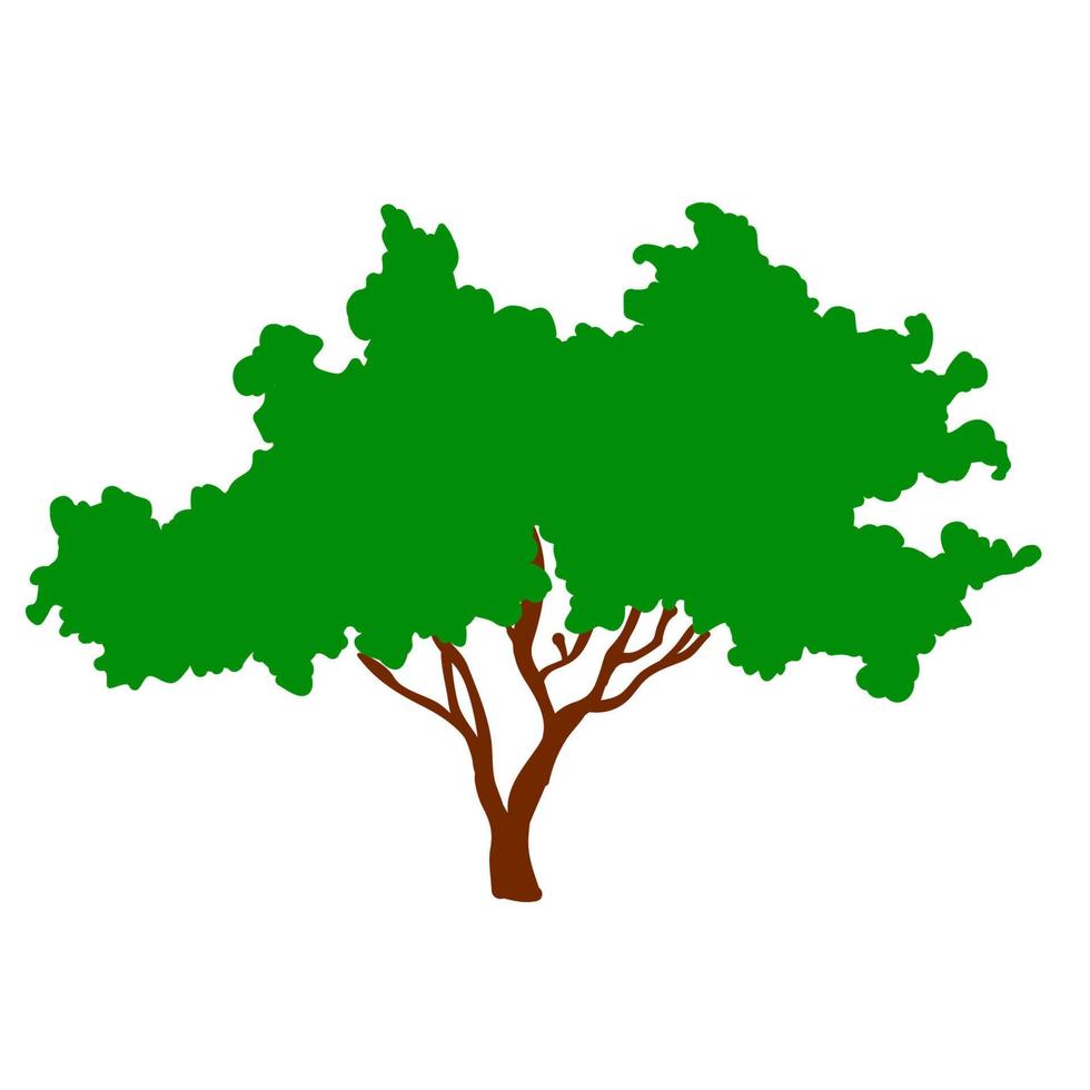 grönt träd ikon vektor