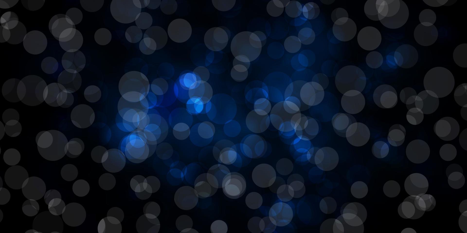 dunkelblauer Vektorhintergrund mit Blasen. vektor