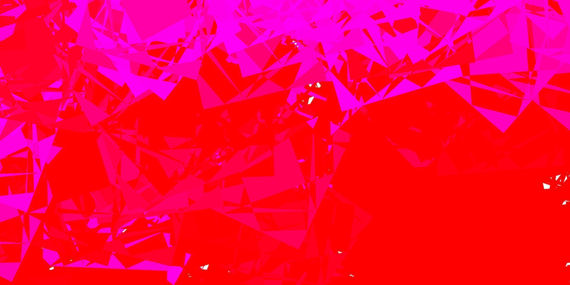 hellrosa, roter Vektorhintergrund mit chaotischen Formen. vektor